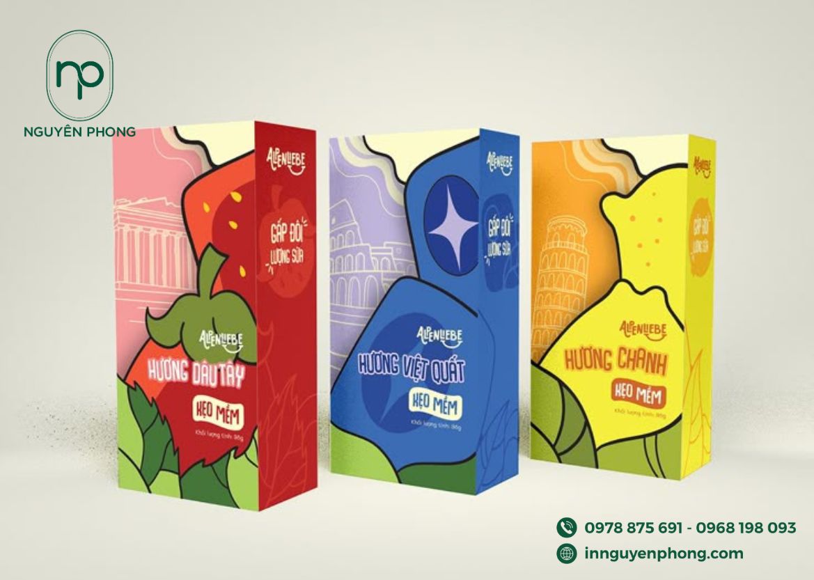 phối màu bao bì theo từng loại sản phẩm